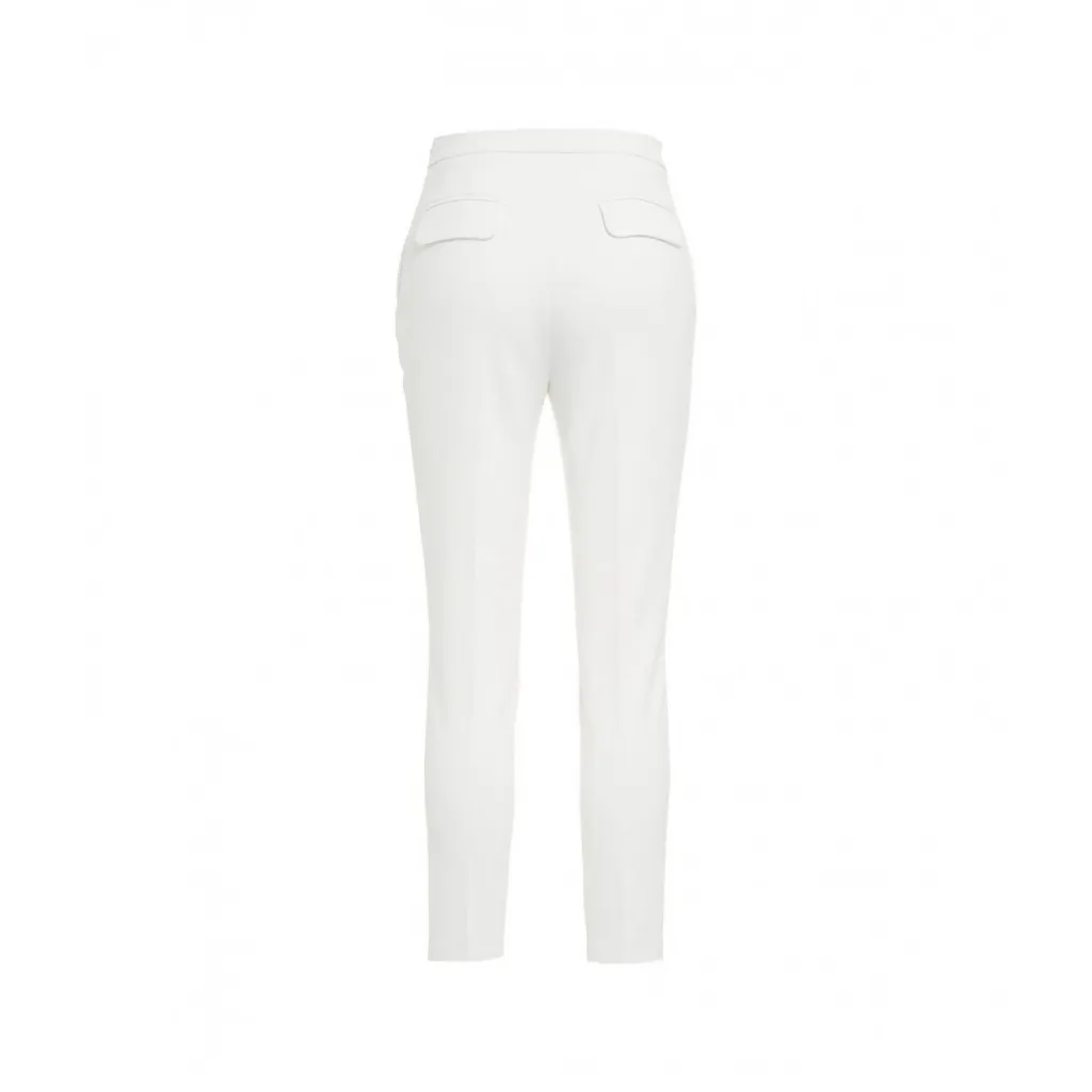 Pantaloni in crpe stretch bianco