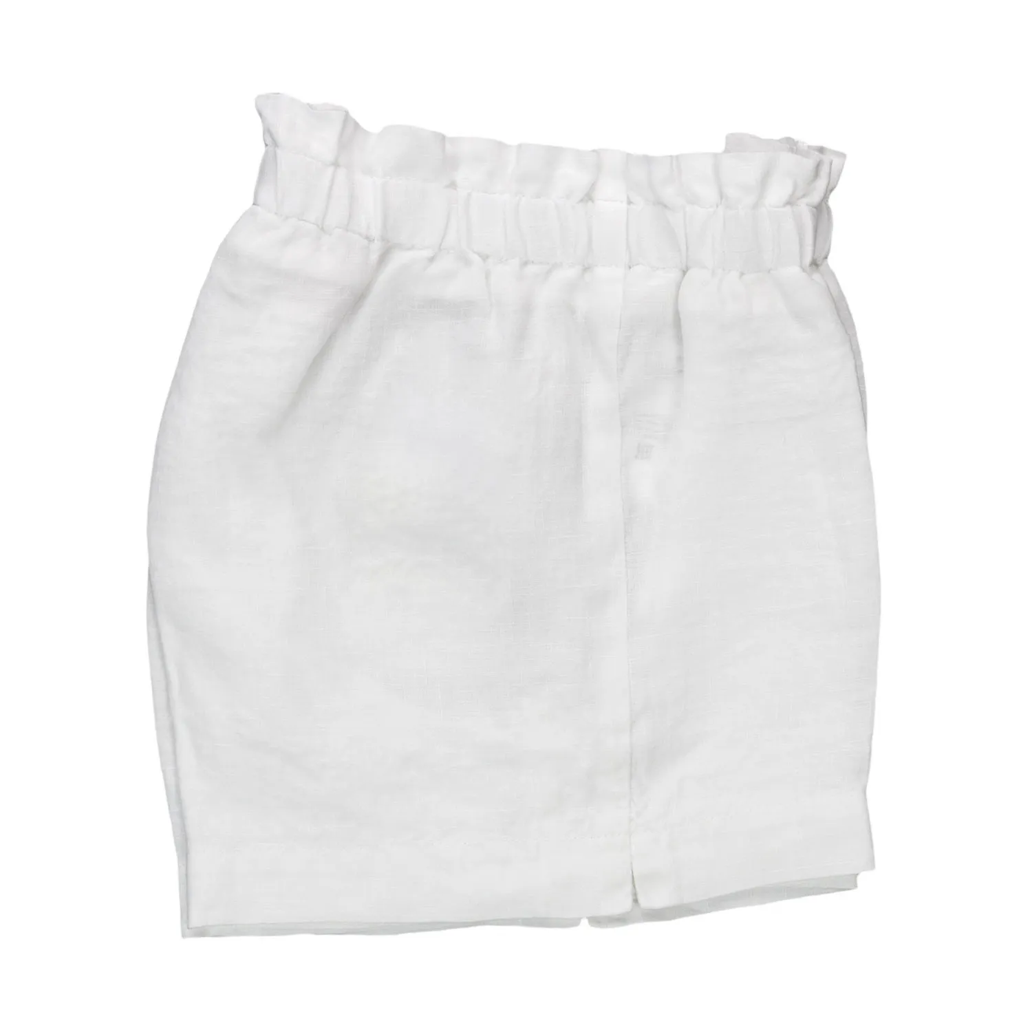 Shorts Bianchi In Lino Bambina