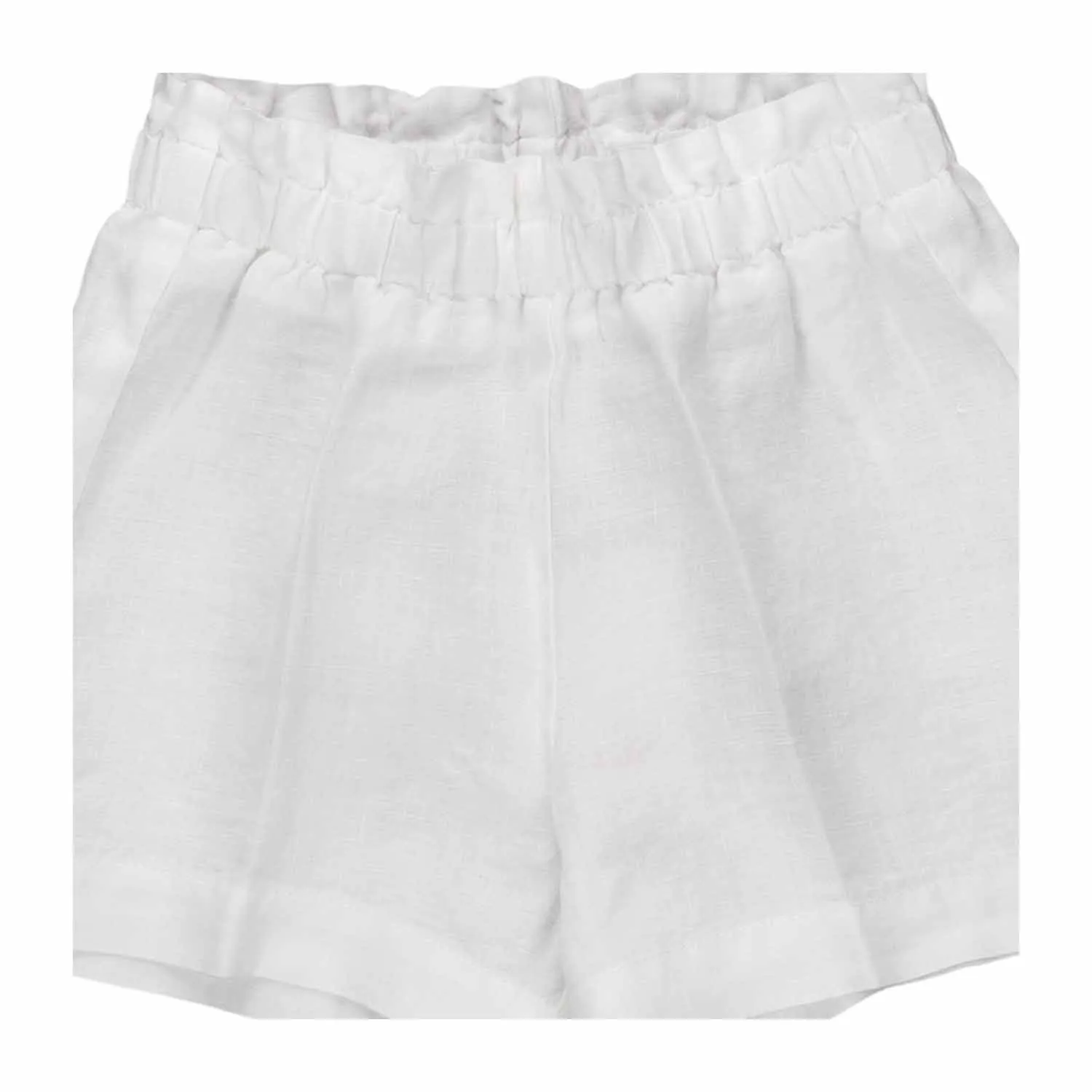 Shorts Bianchi In Lino Bambina