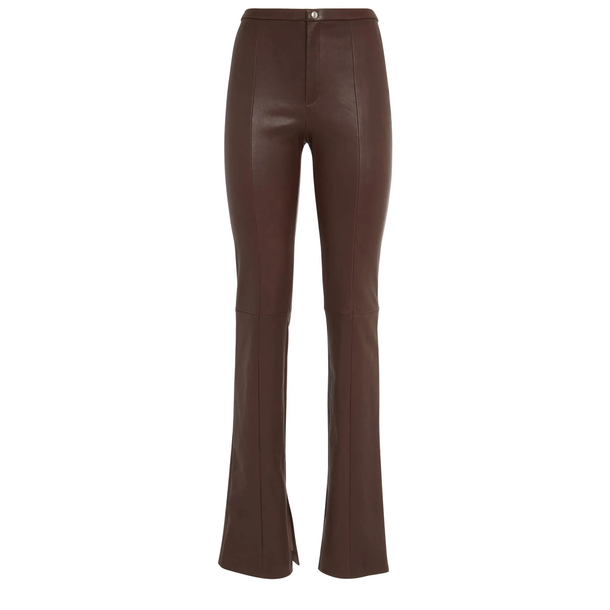 STOULS  Pantalone in pelle marrone