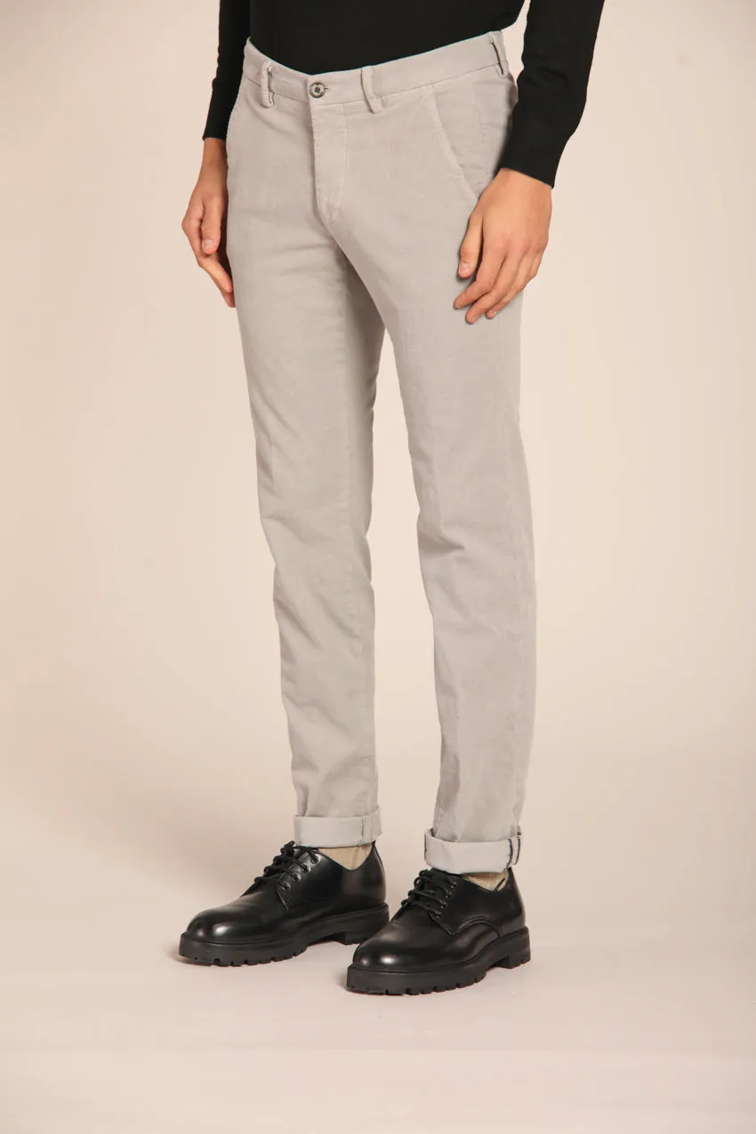 Torino Style pantalon chino homme en velours 1500 rayé coupe slim  ①.