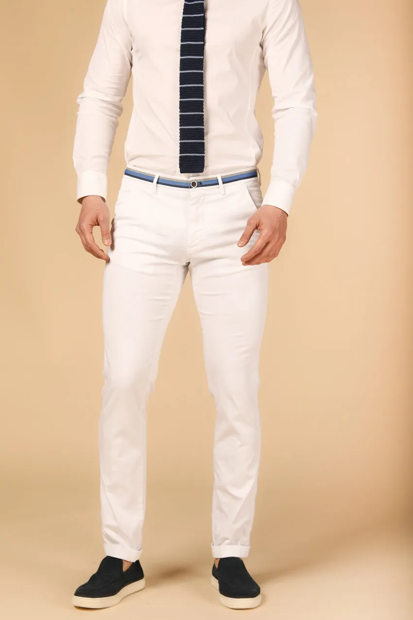 Torino Summer pantalon chino homme en coton et tencel avec rubans slim