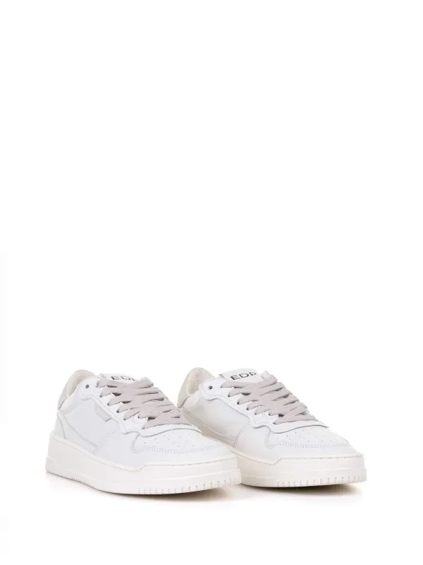 White pink leather sneaker