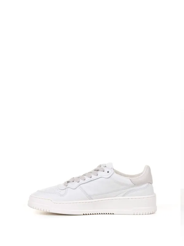 White pink leather sneaker